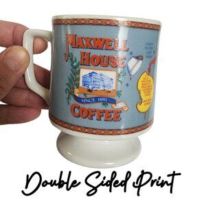 Vintage Maxwell Coffee Porcelain Mug 1970's Pedestal Footed Collectible Mug